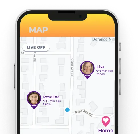 NickWatch Parent app gps live tracking kids feature for carousel