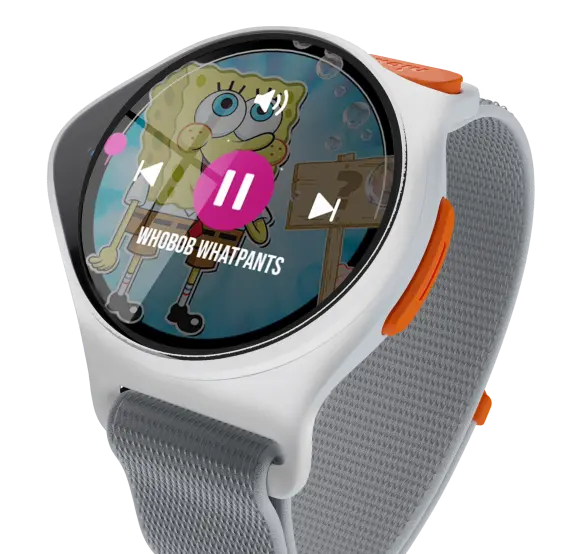 Nickwatch smartwatch for kids with a the listen feature on it.