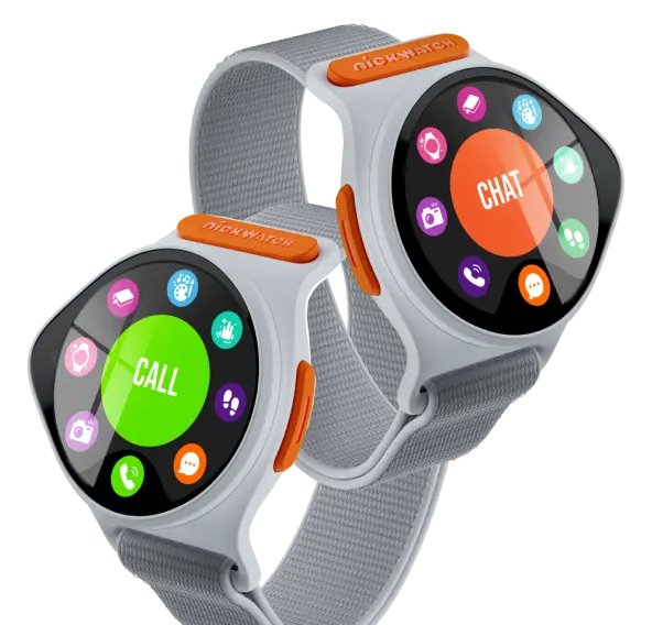 two Nickwatches with call and chat faces the watch carusel