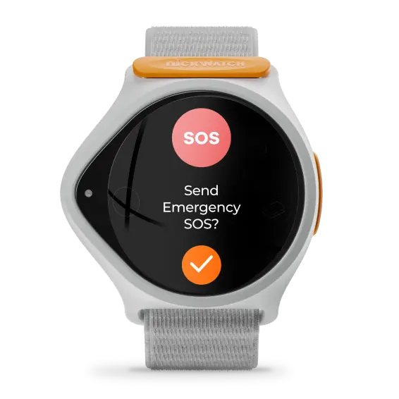 Nickwatch with a the SOS Alerts massage on it.